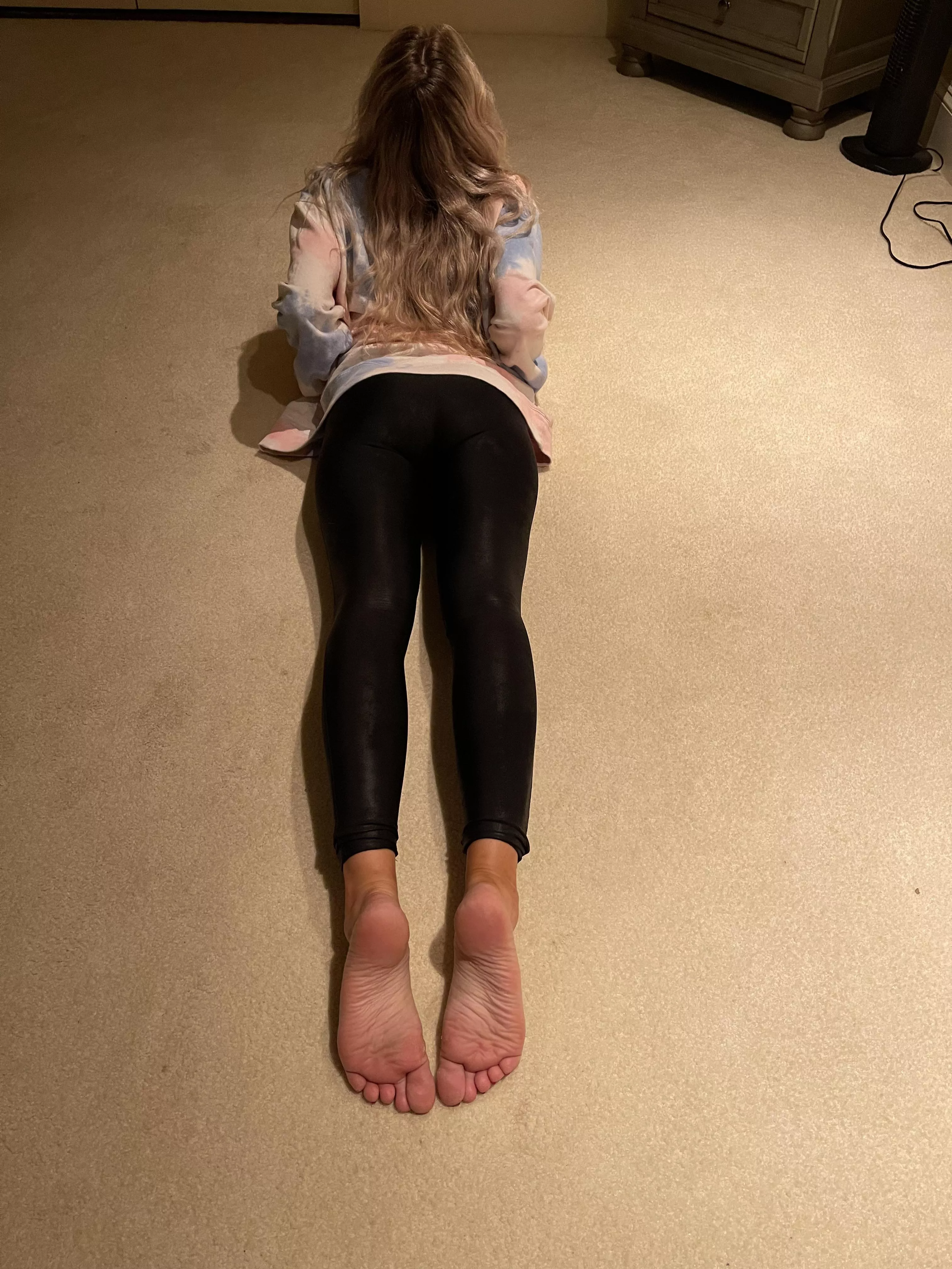 Preparing to play but first yoga