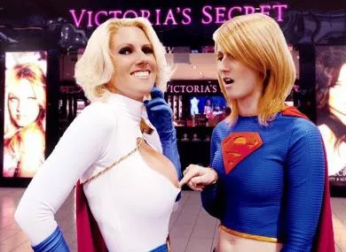 Supergirl is jealous of Power Girls impressive powers