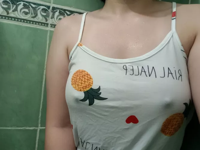 Got a little wet doing the laundry 🧺 [F]