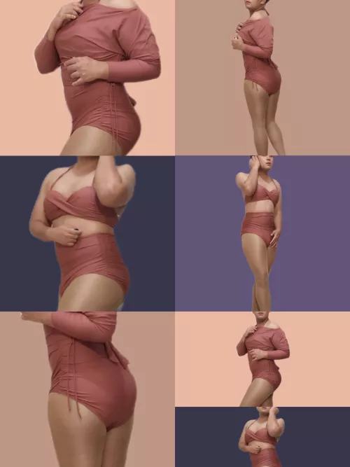 my GF own a bikini shop, and she ask me to model it. She plan to use this pic as display