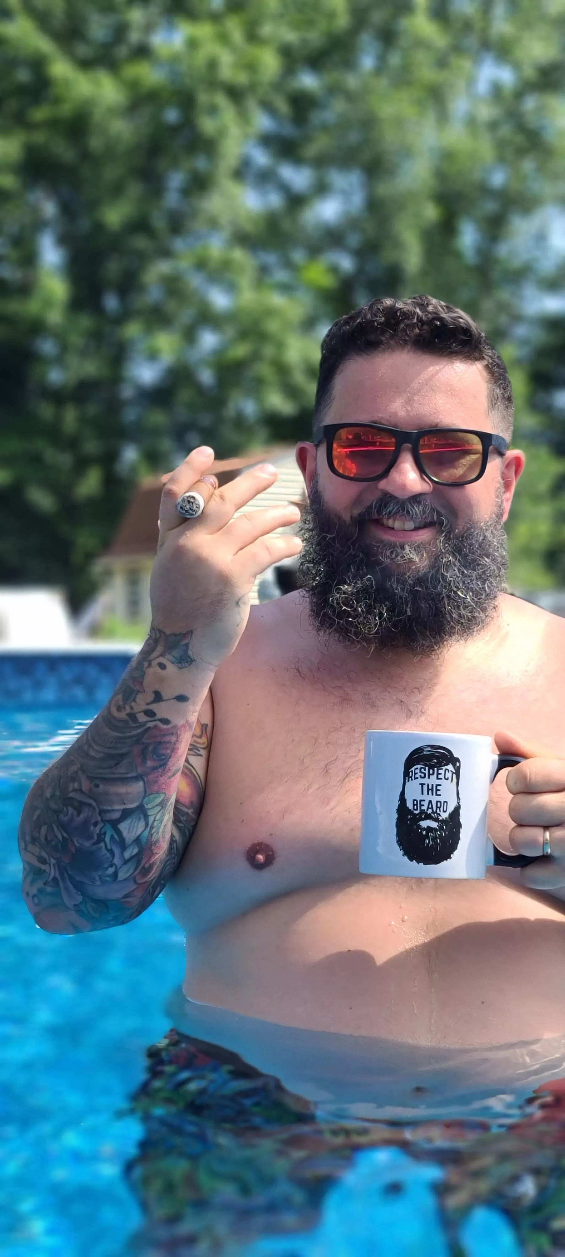 not quite ready to show off the second part of this group title but I wanted to say hi. (42) bearded, tattooed, lover of coffee, cigars and bourbon. love to chat. dm open.