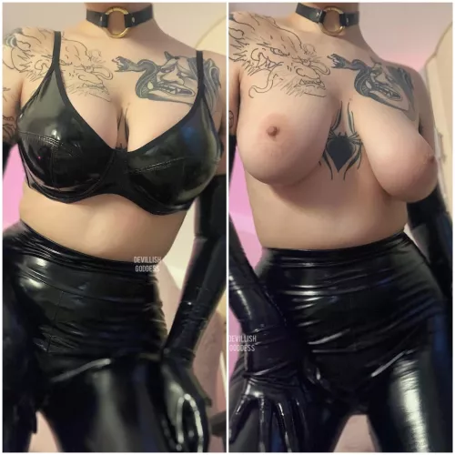 this outfit looks better without bra