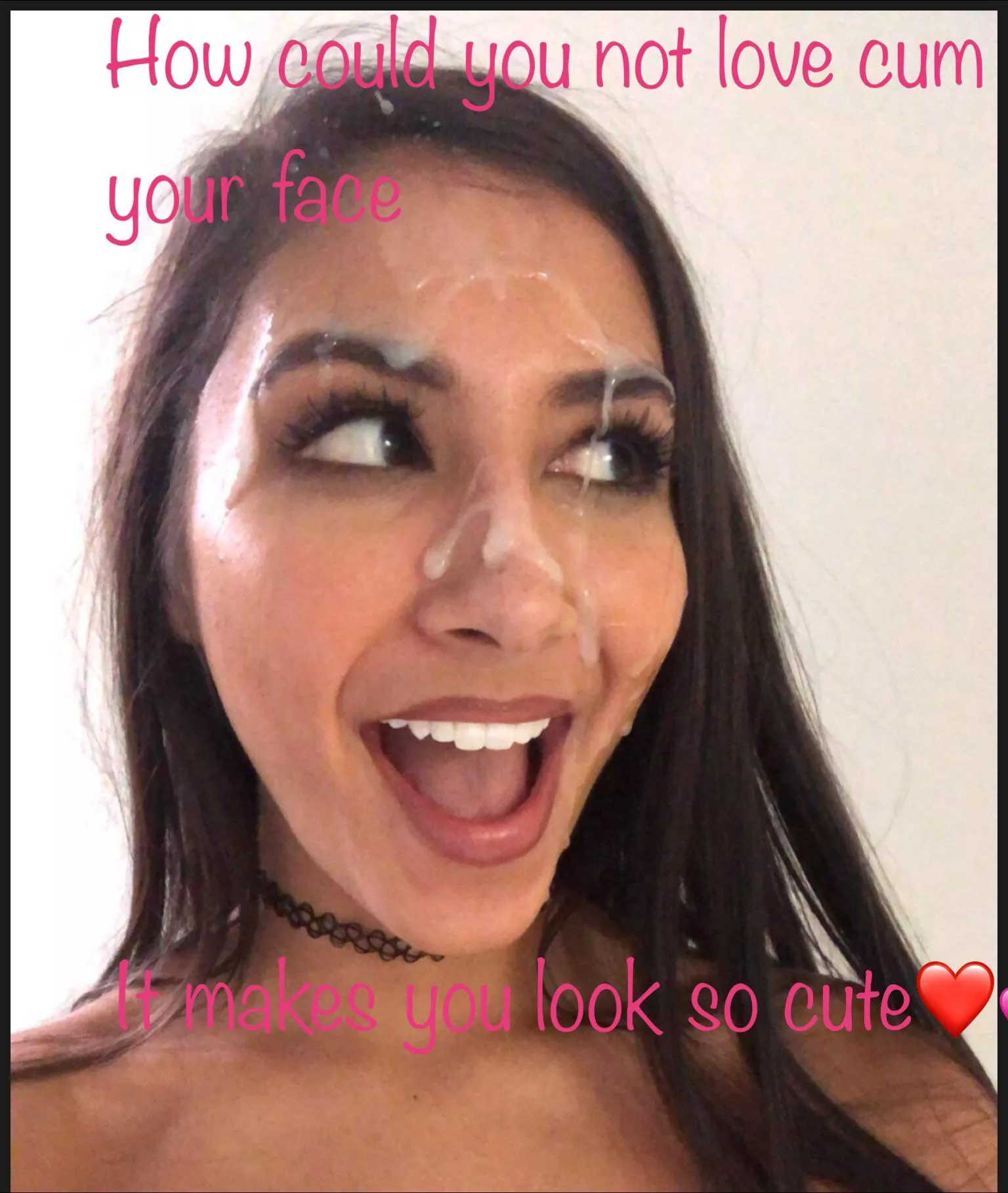 You should let him cum on your face though😈
