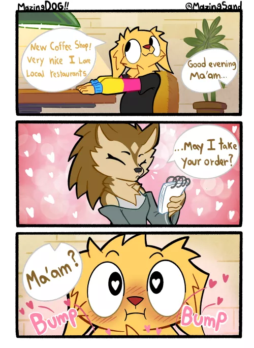 A MazingDOG COMIC!!!!!! “The Coffee Girl!!” (Art by ME)