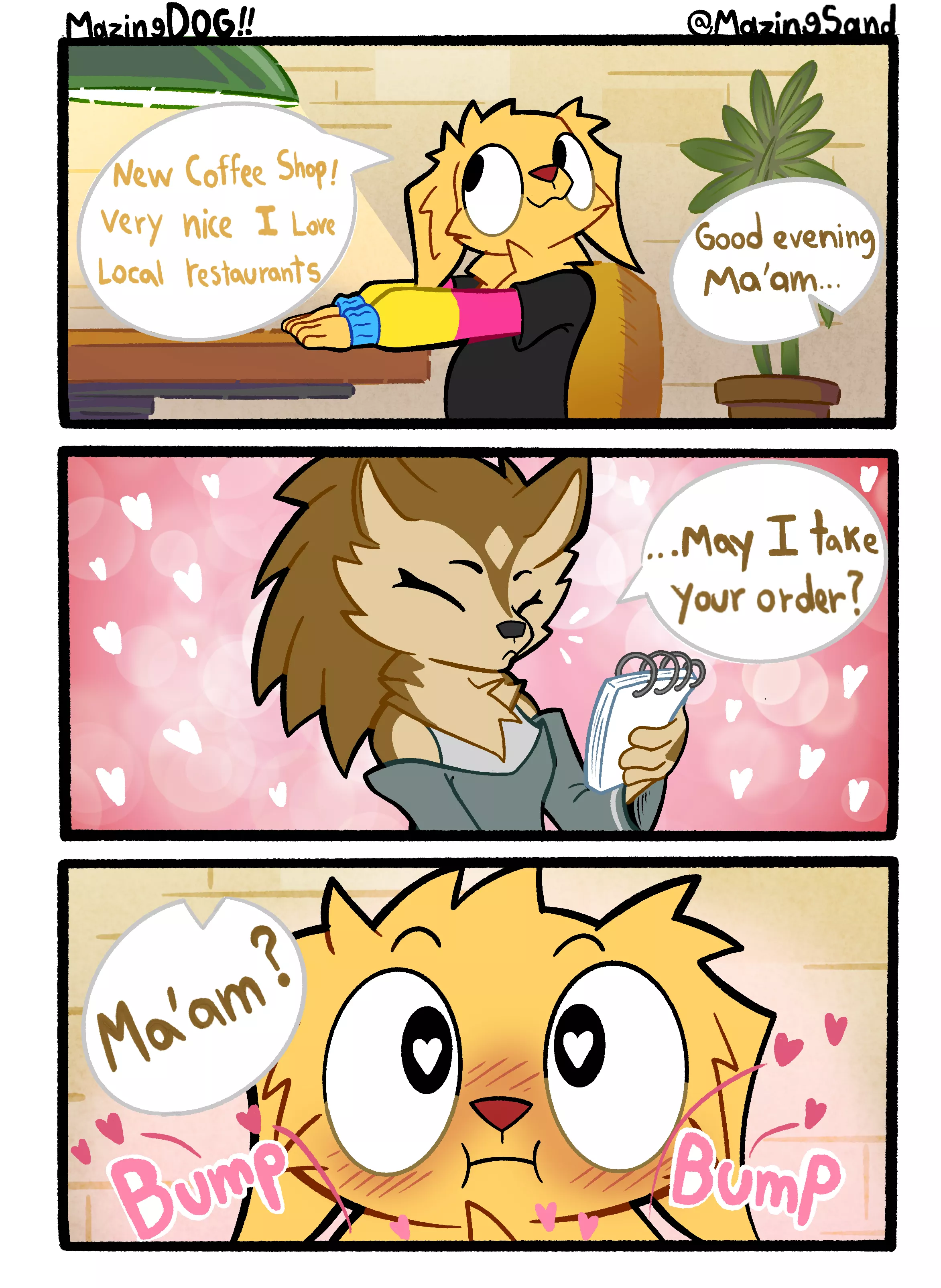 A MazingDOG COMIC!!!!!! “The Coffee Girl!!” (Art by ME)