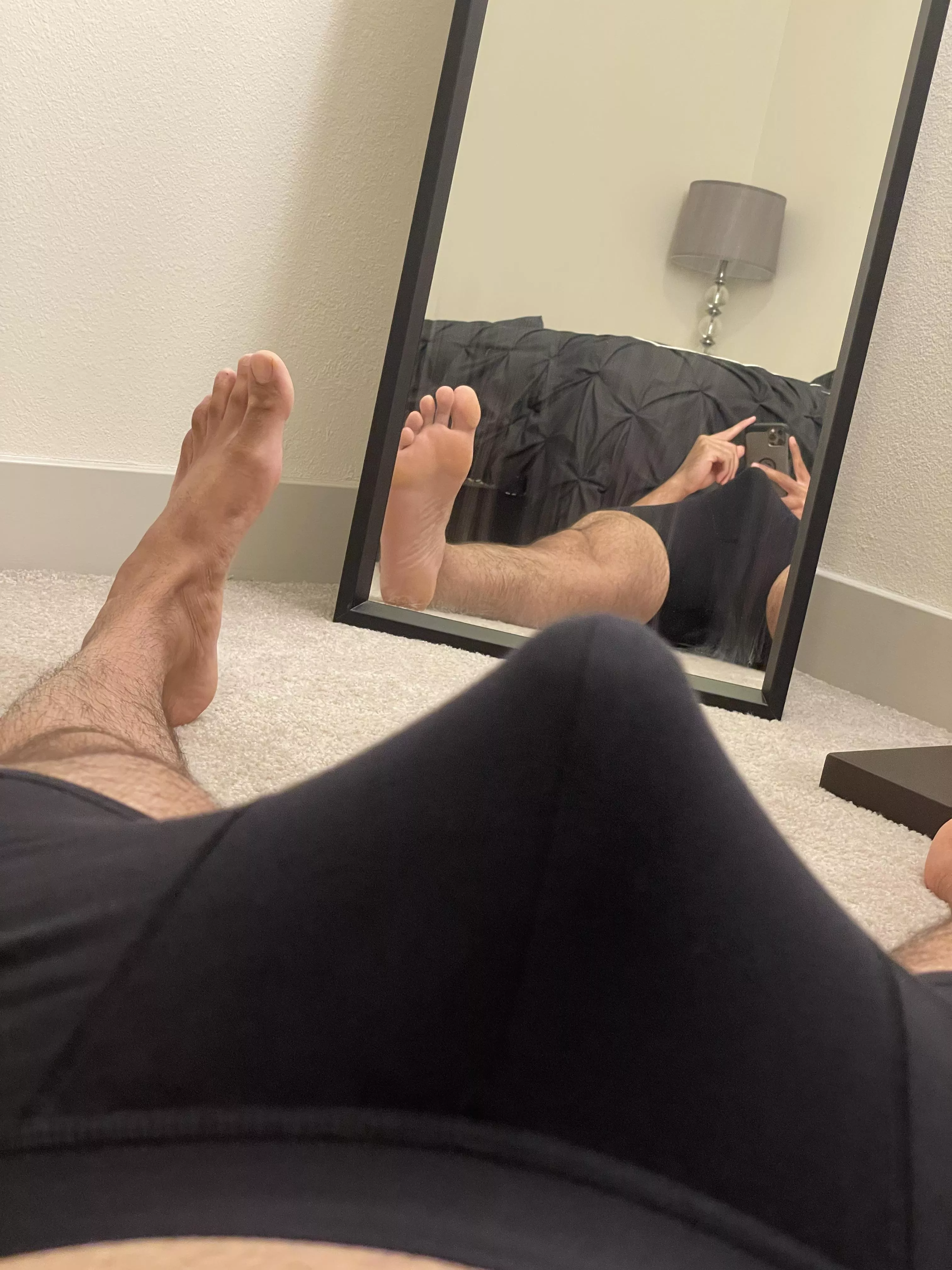 Holy trinity of hairy legs, feet, and bulge pt. 2 Love all your DMs and comments 😚