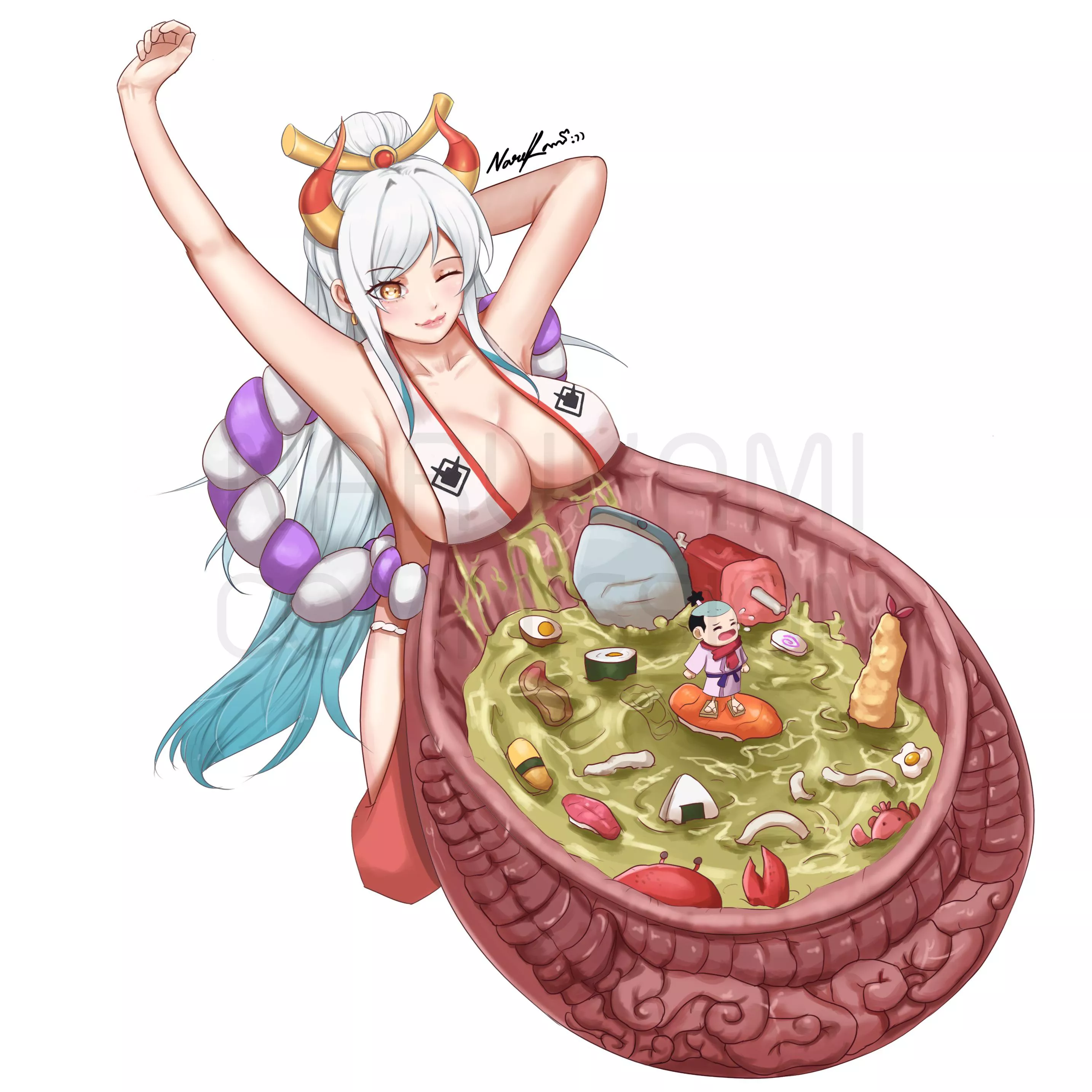 {image} Vore commission (artist: NaruKami)[vore,commission]