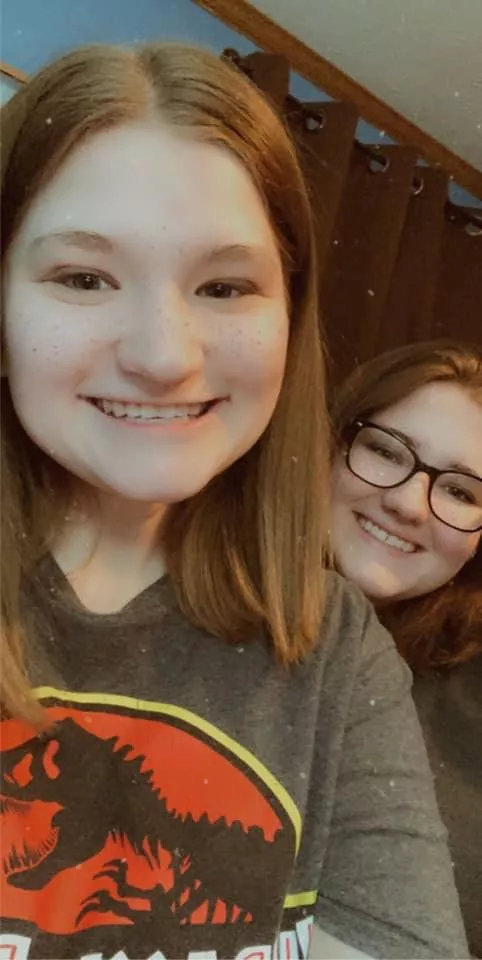 Me and my older sister thought we looked cute. I’m on the right [f]