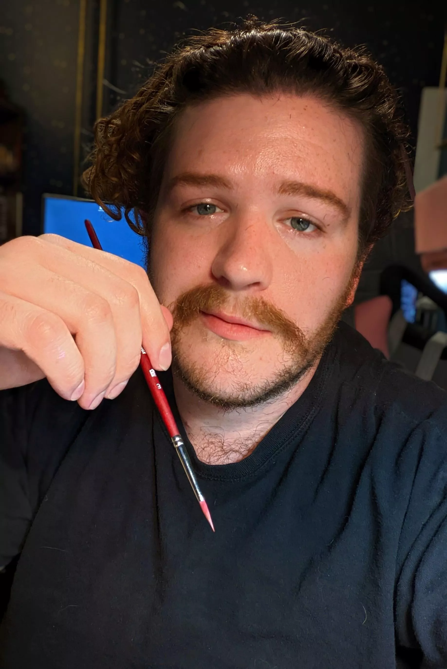 My set up has mini painting on one side, PC on the other. Best part: there's room for one more.