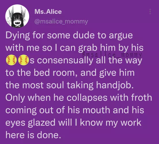 Oops I accidentally told yall a fantasy of mine 🥴💜 oopsies;p