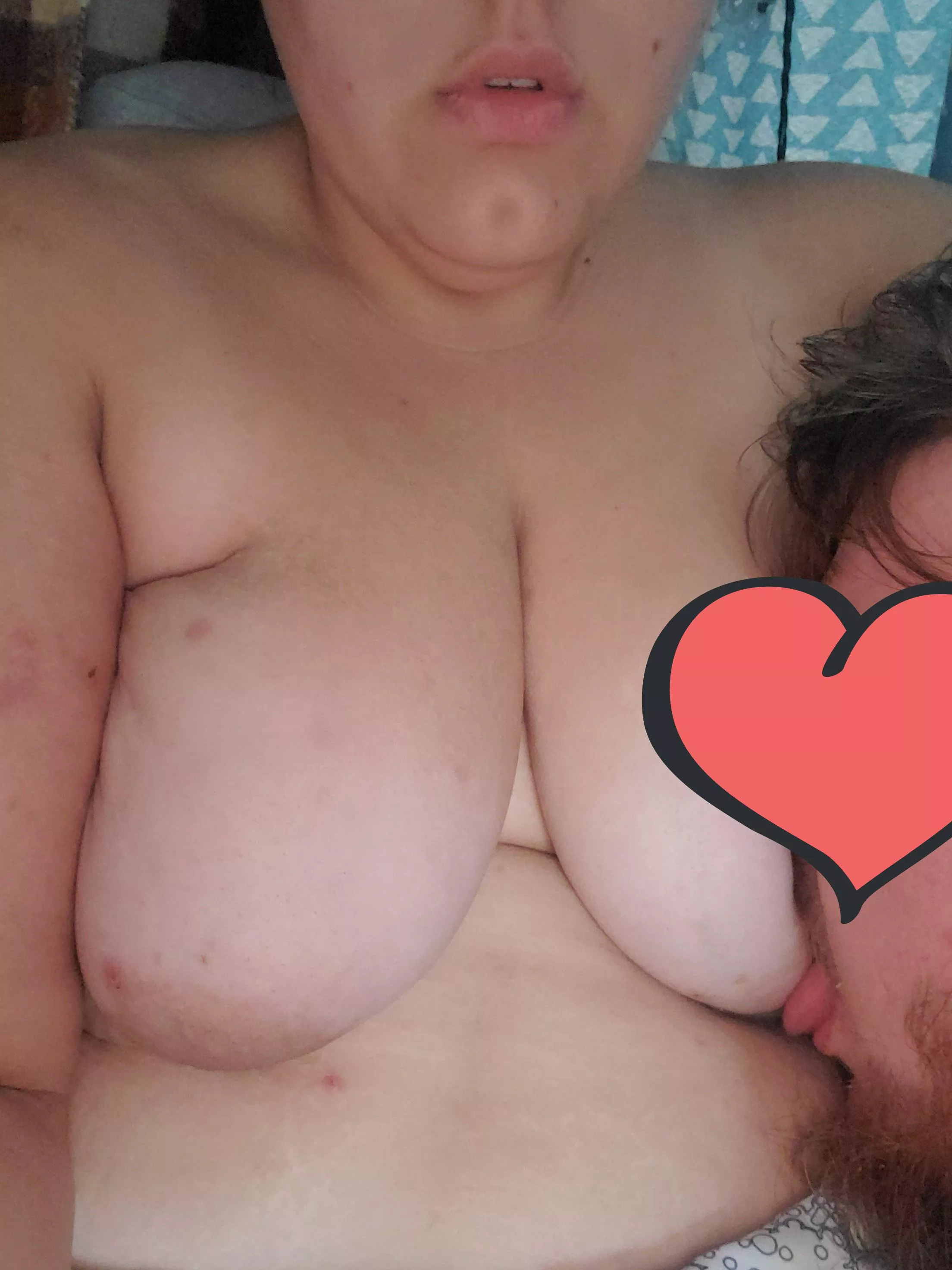 He loves to suck on Mommy's titties like a good boy 😘