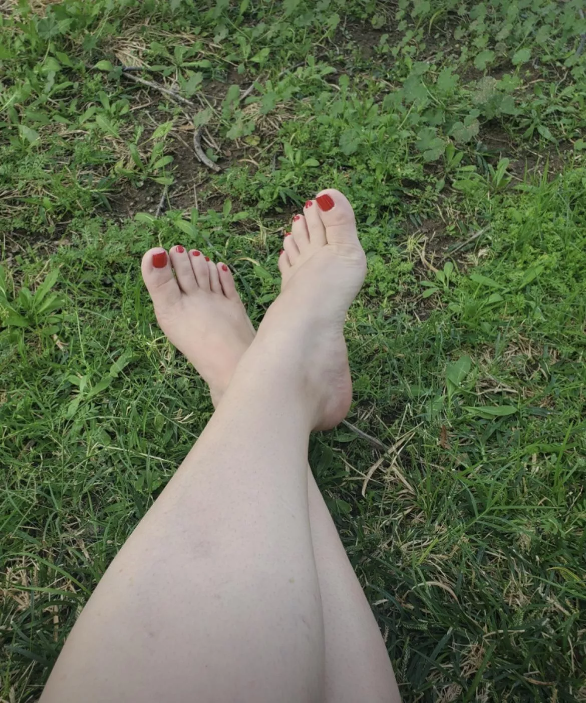 I love the color red on my toenails