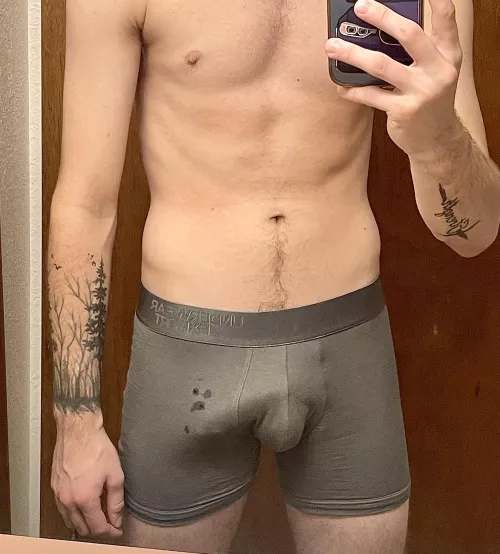 I’m not even hard yet and I’m leaking like crazy