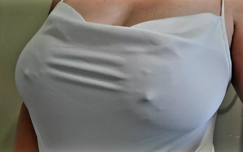 love the feel of this silk tank against my nipples