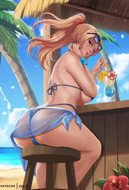 Samus at the beach (exlic)