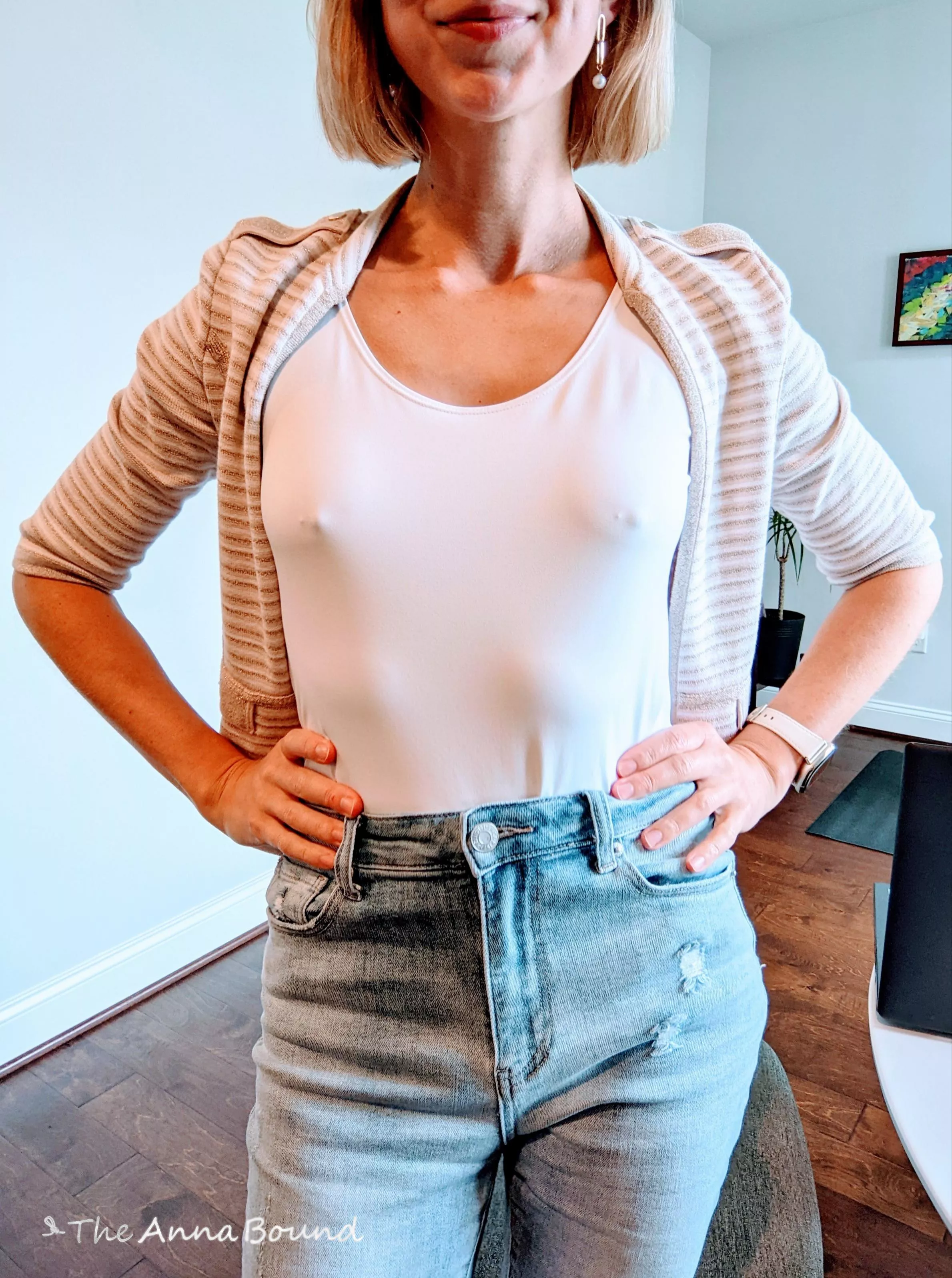 The office isn't cold...I'm just happy to see you 😜