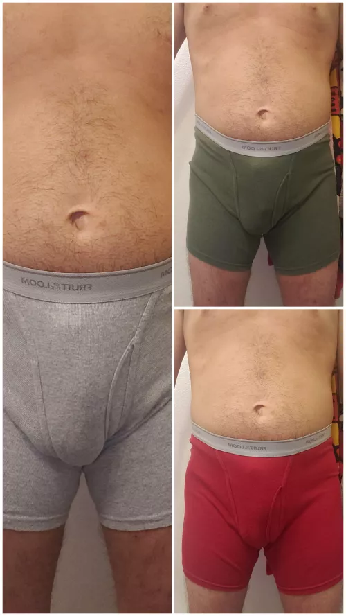 Which color do like my bulge in grey,green or red