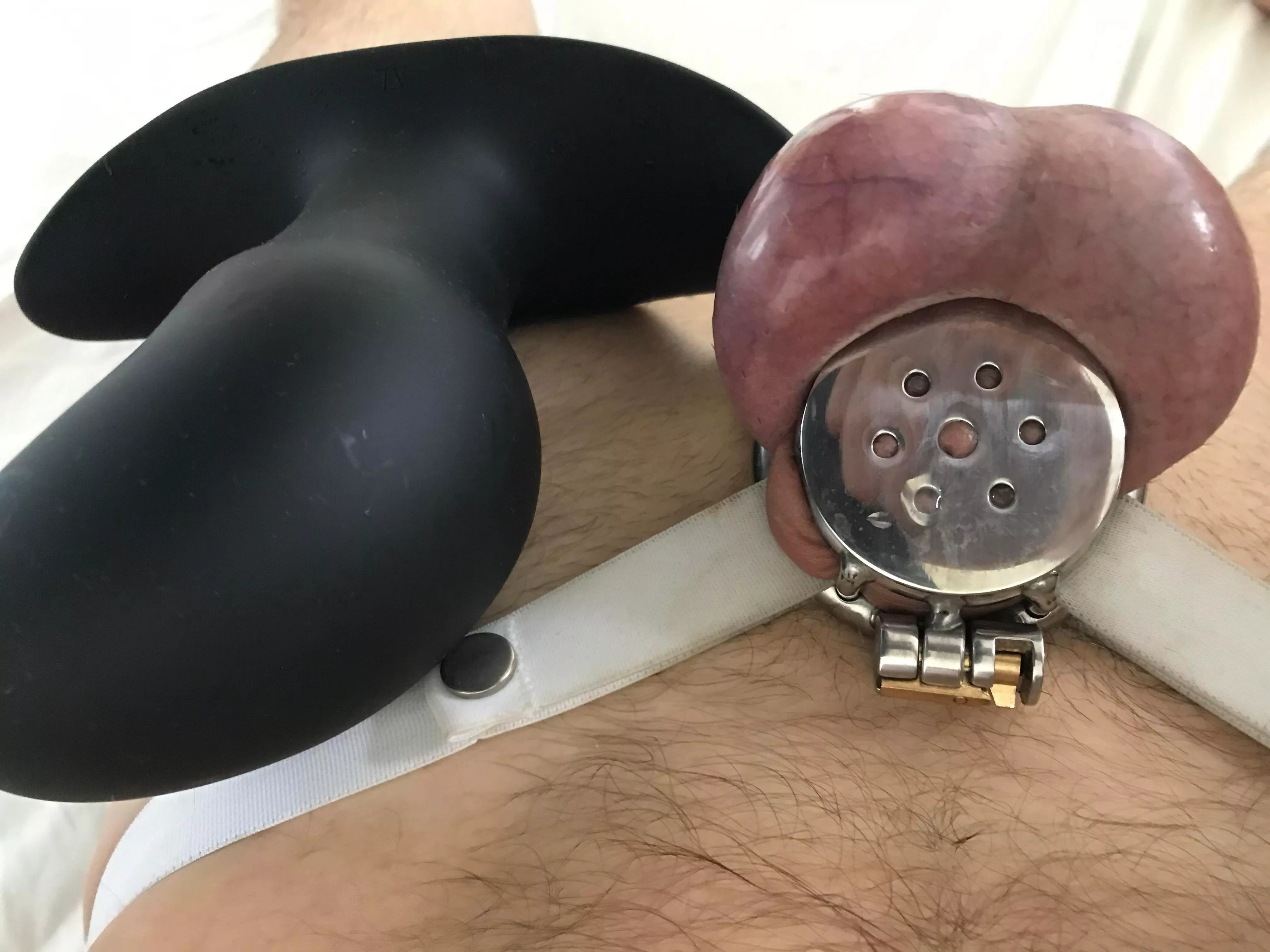 Wife like my huge plug 20 cm, locked for one week in new chastity