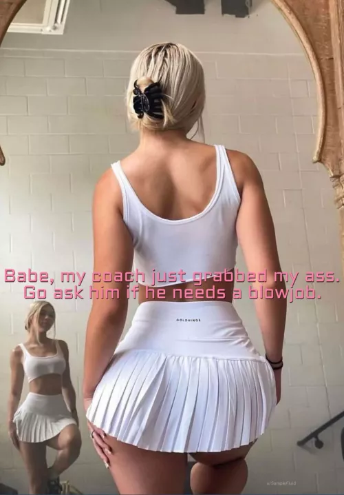 Your wife is a kind women. She takes care of all the horny men around her. Except you ofcourse.