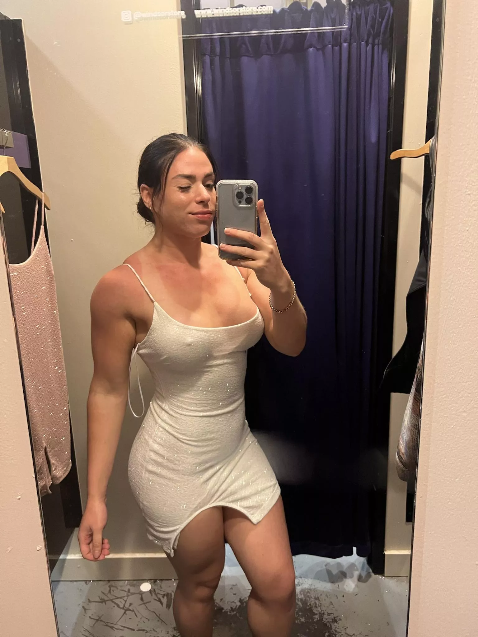 A little too small of a white dress?