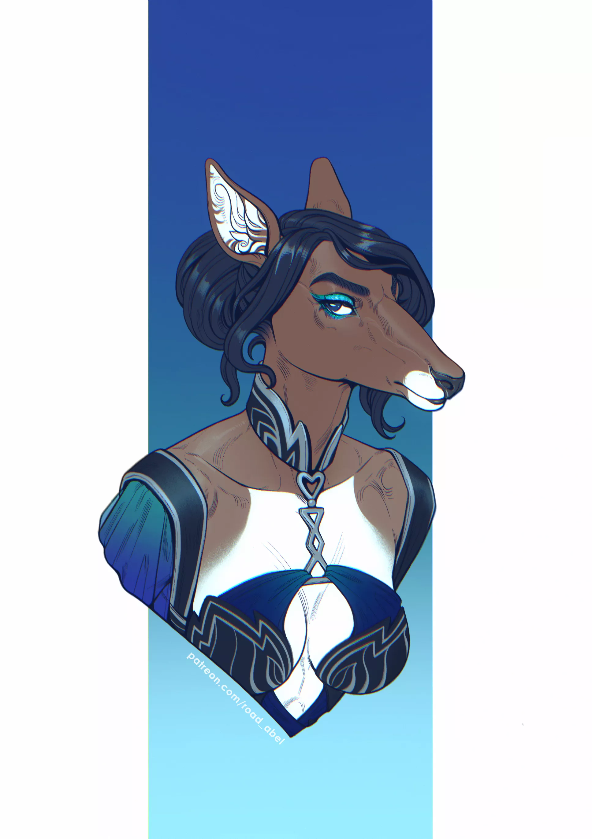Elegant lady deer 💙 (art ny me)