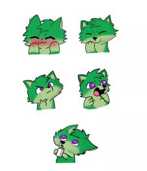Emote pack I made for a friend! It’s not much, but I’m only on day 3 of learning digital art, and I’m kinda proud ^w^