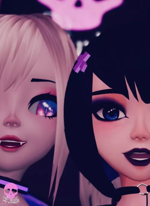 Finally together again and ready to fuck the soul out of you 🦇💗 https://chaturbate.com/emyliveshow