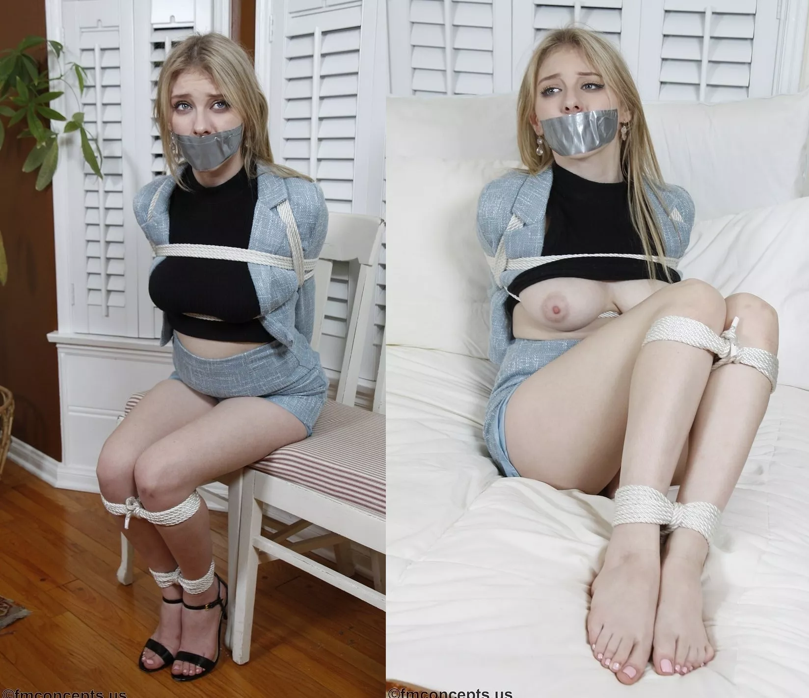 Melody Marks tied up before work