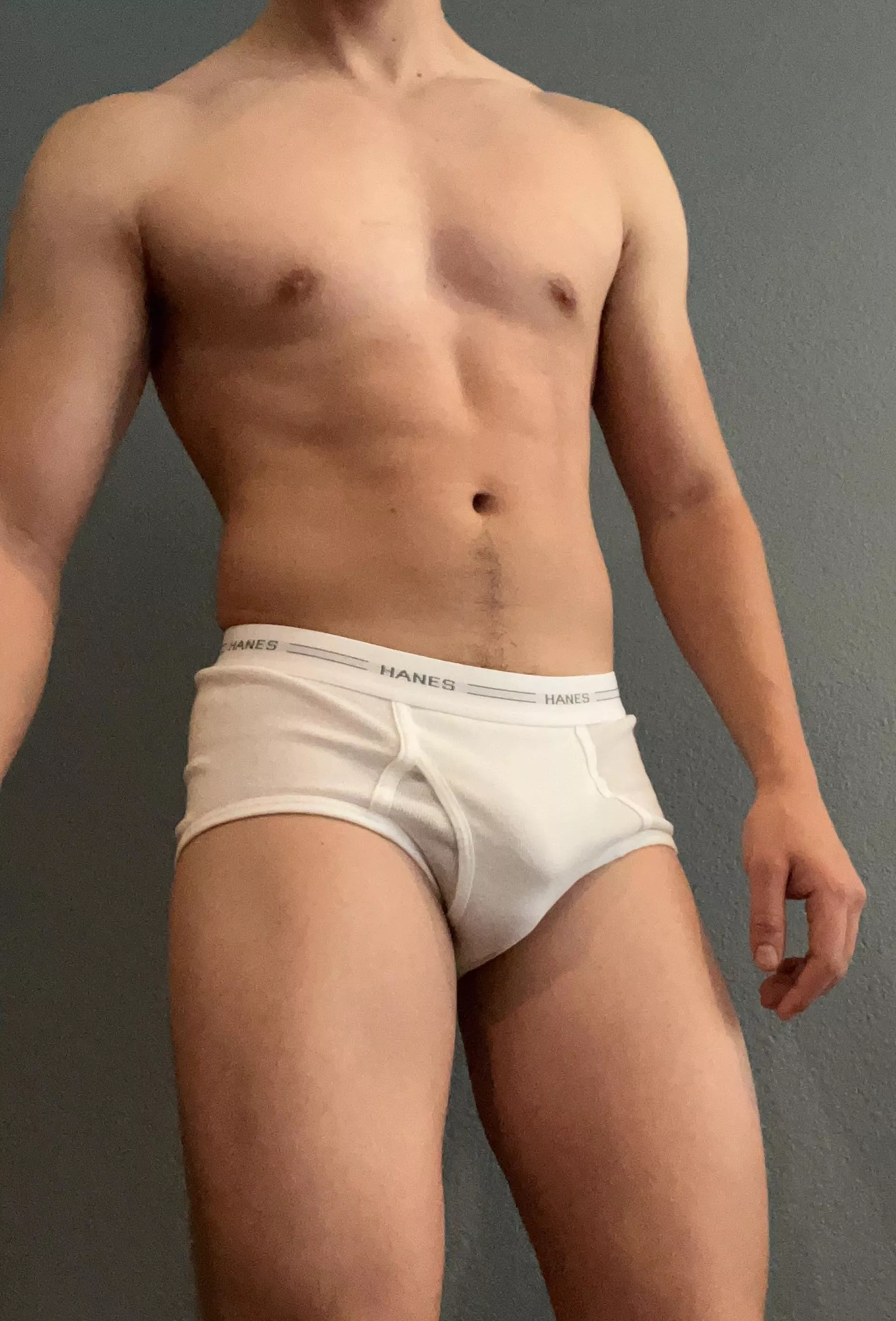 Post gym today. Wore the classic Hanes to the office.