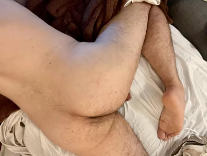 From behind and above