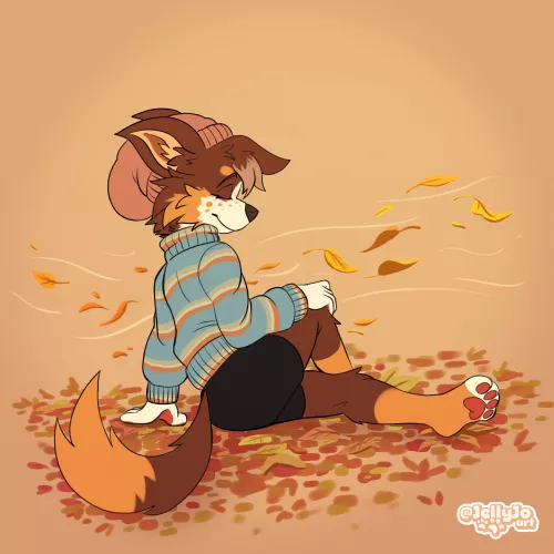it's sweater season! 🍂 (commission for/waywardmutt on twitter)
