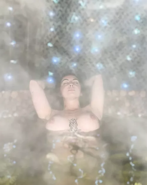 Let's heat this water even more with the friction of our bodies😉