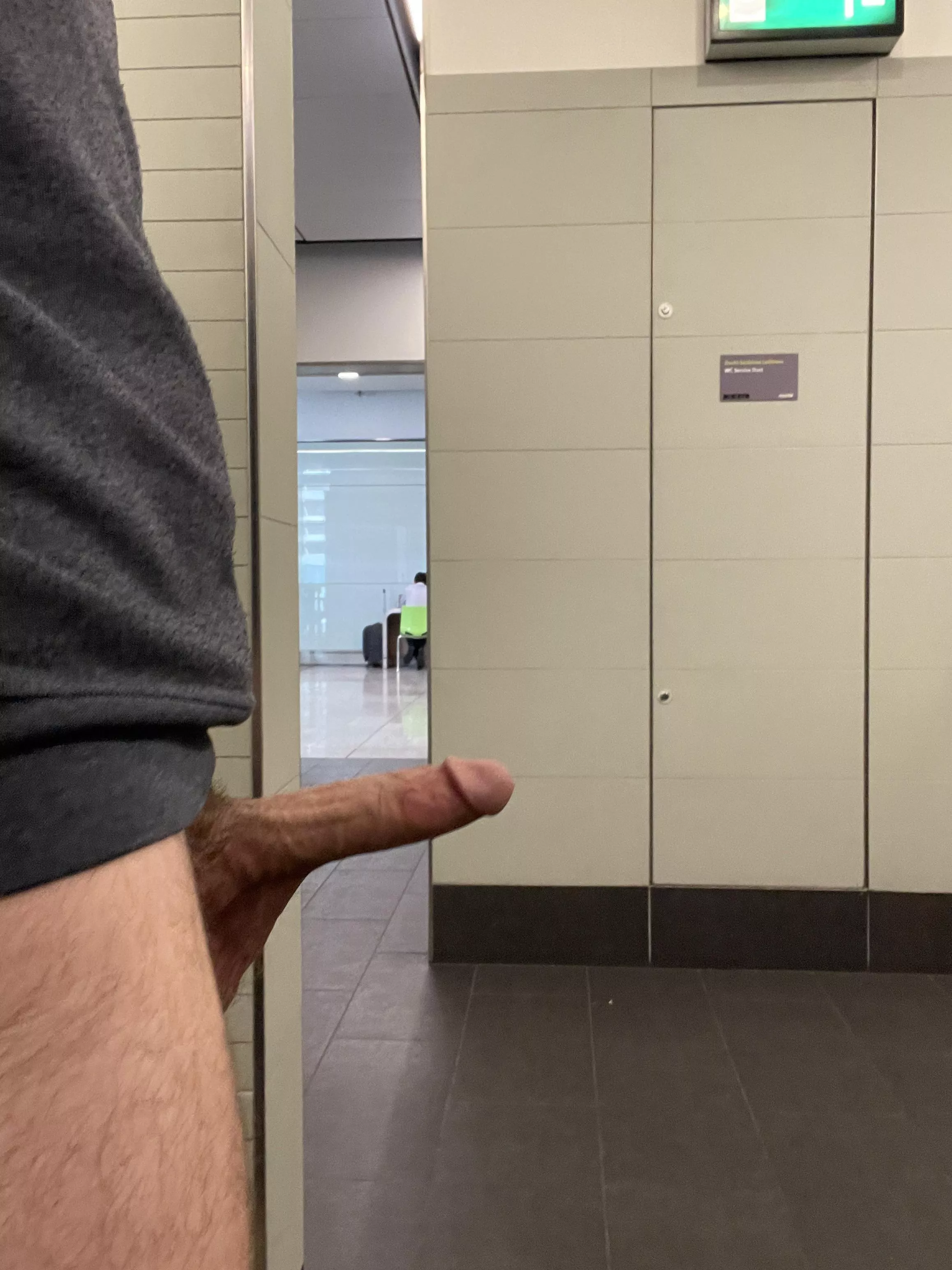 Poor chap’s on work call at the airport