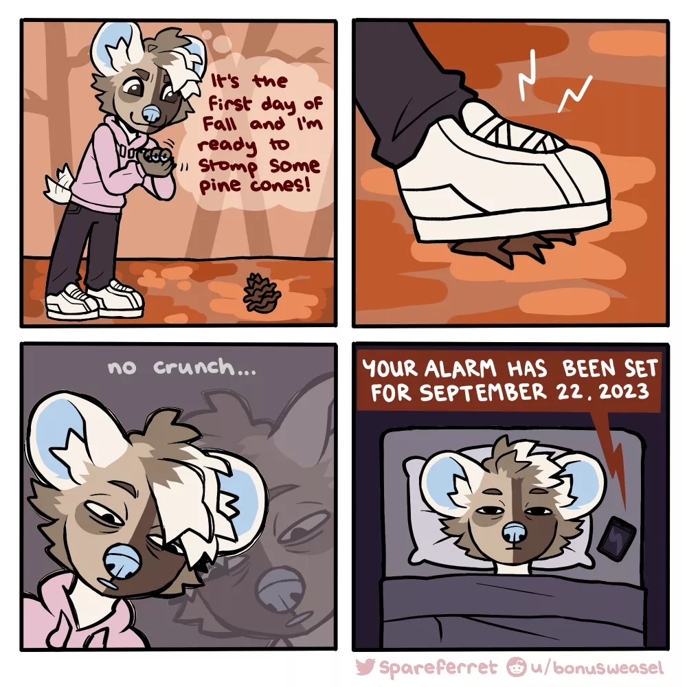 try again next year (by me, spareferret on twitter)