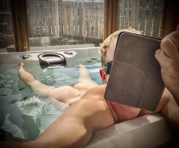 Naked hot tub book club :)