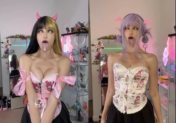 Twins side by side ahegao video has been edited, here’s a screenshot! If this gets some love I’ll post it Monday!