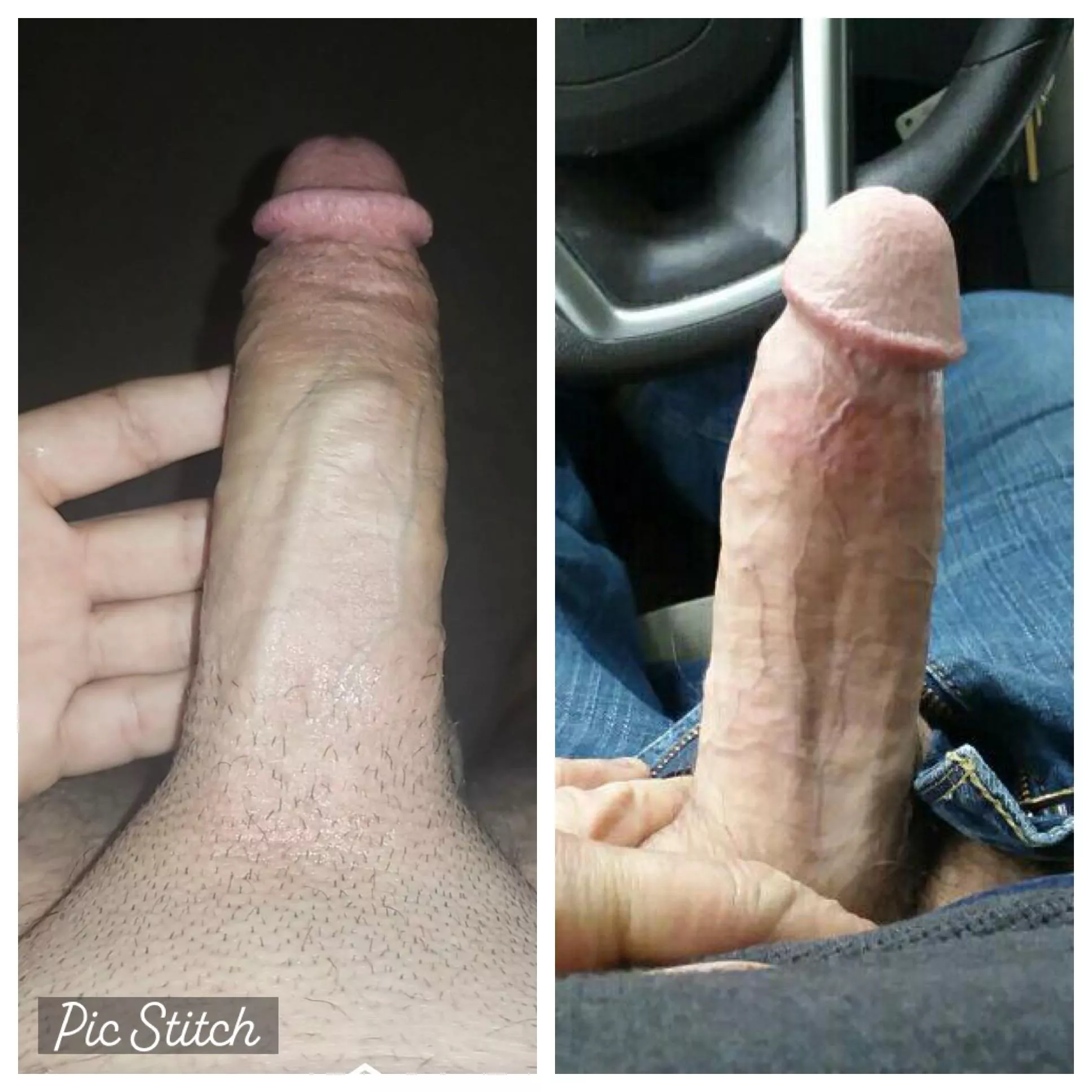 @danny03217 outsized me by an inch with a great cock(me left him right) dm me to compare and bet