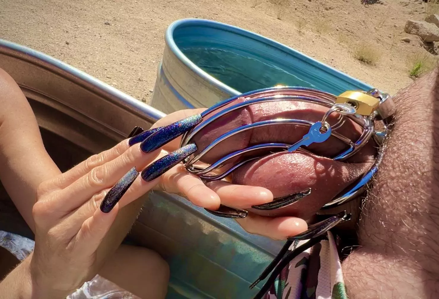 Giving him some new tan lines 😘