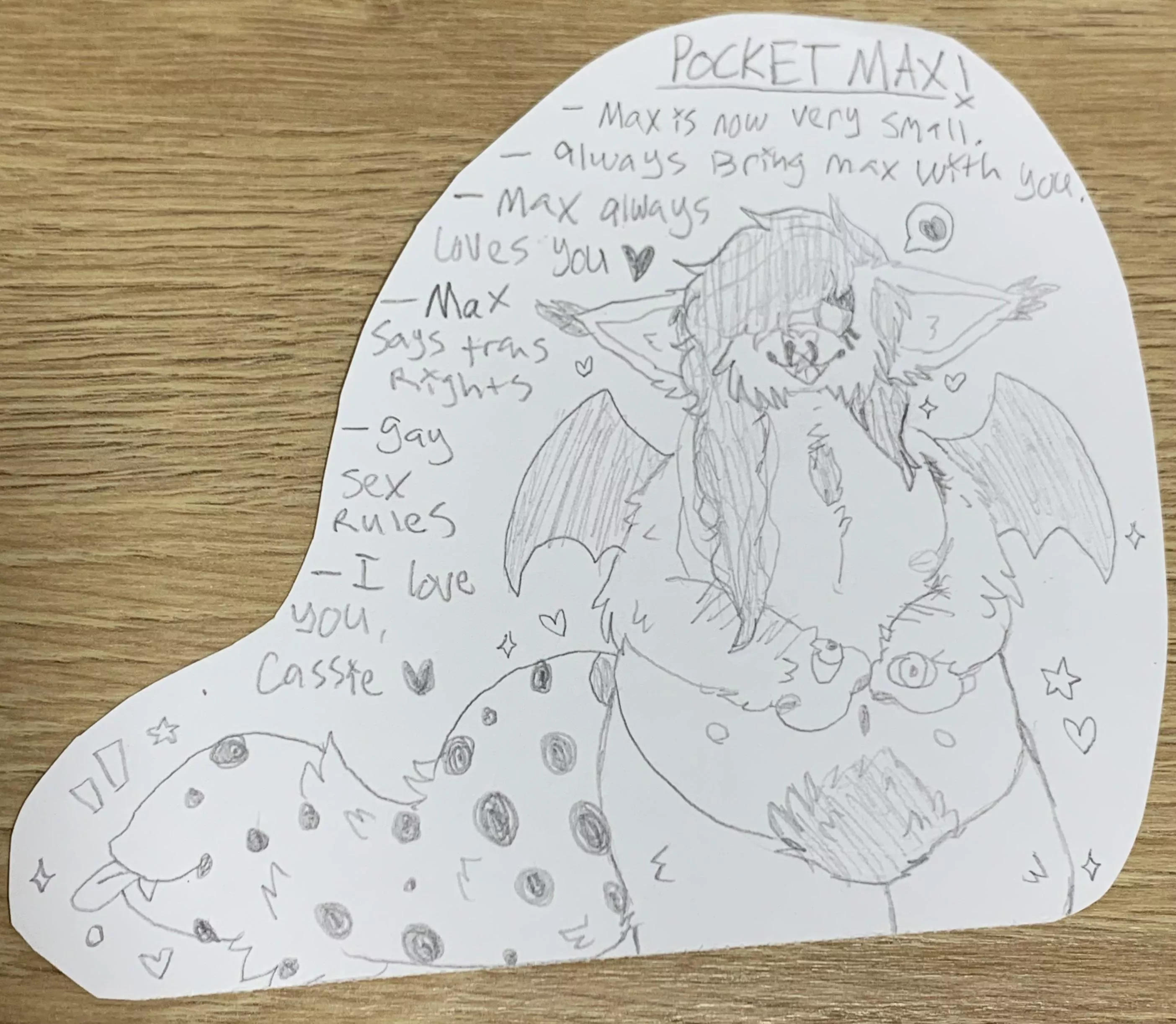 i drew this for my wife to keep in her purse and she just about cried over it 🥹❤️✨