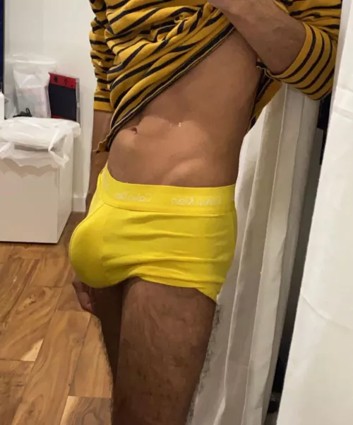 I get embarrassed walking around in underwear cause of my bulge 😅