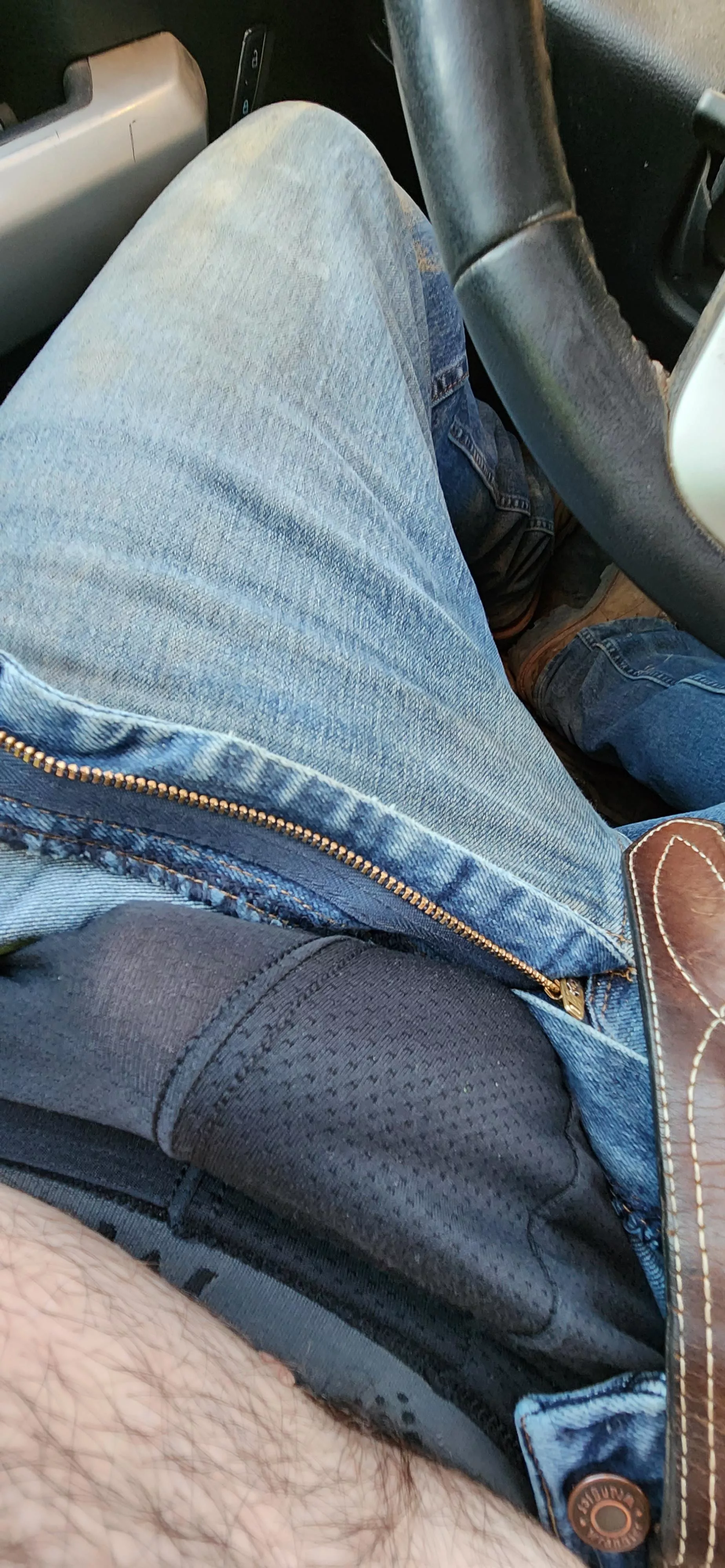jeans got tight on the ride home should I take it all the way out