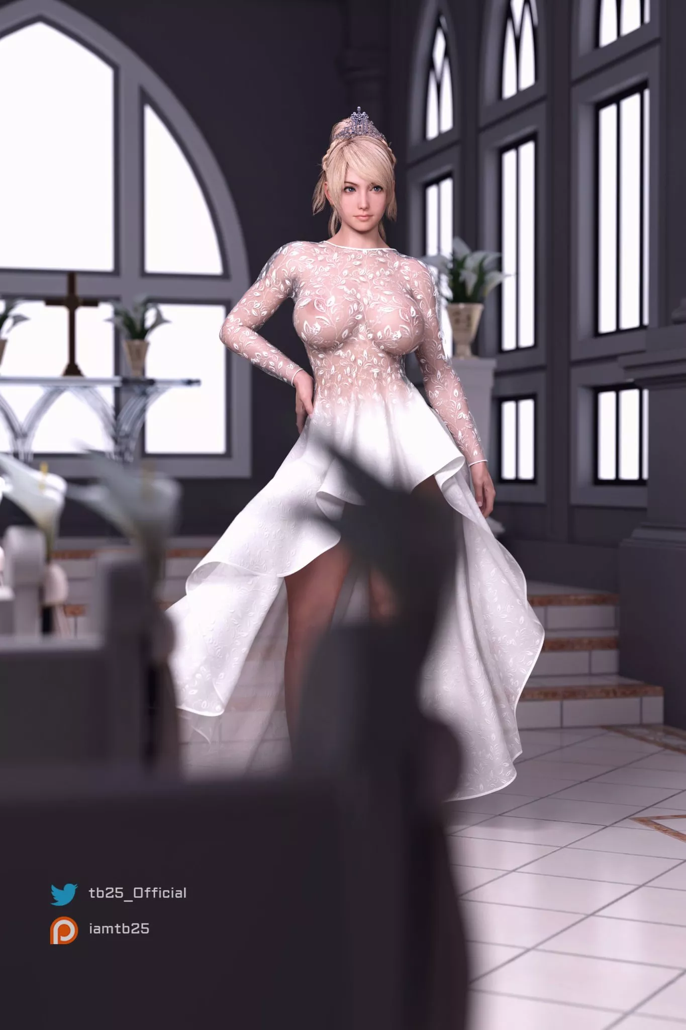 Lunafreya See Through White Dress (TB25) [Final Fantasy]