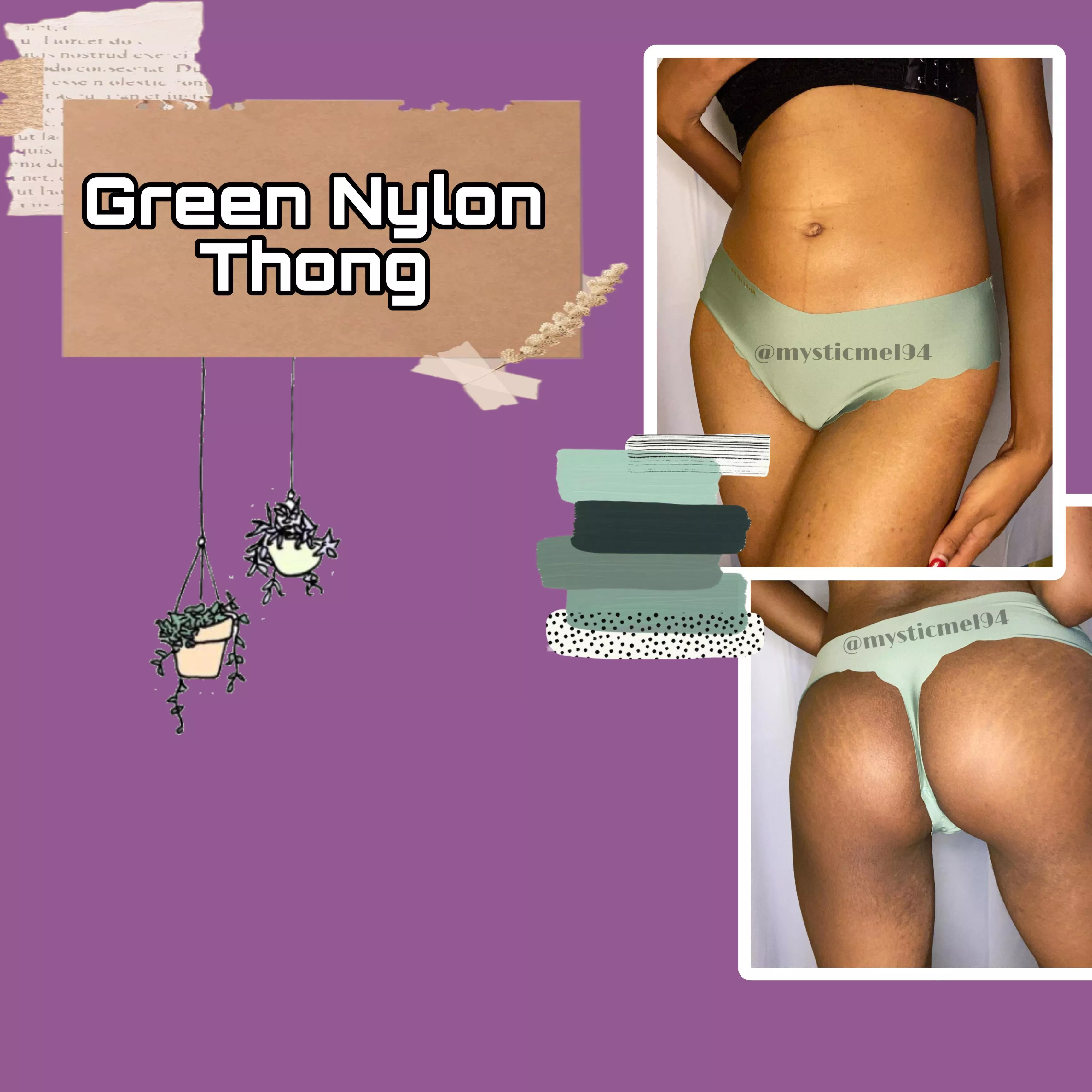 [selling] ✨ thongs, full backs gstrings and more! 👙 🧦 so many items to choose from! 📸 🎥 detailed MENU ON MY PROFILE including add ons, prices and services 💬 DM OR WIRE: mysticmel94