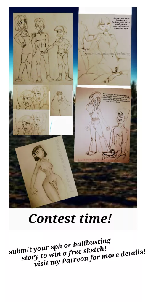 submit your ballbusting or sph story to me for a chance to win a custom sketch