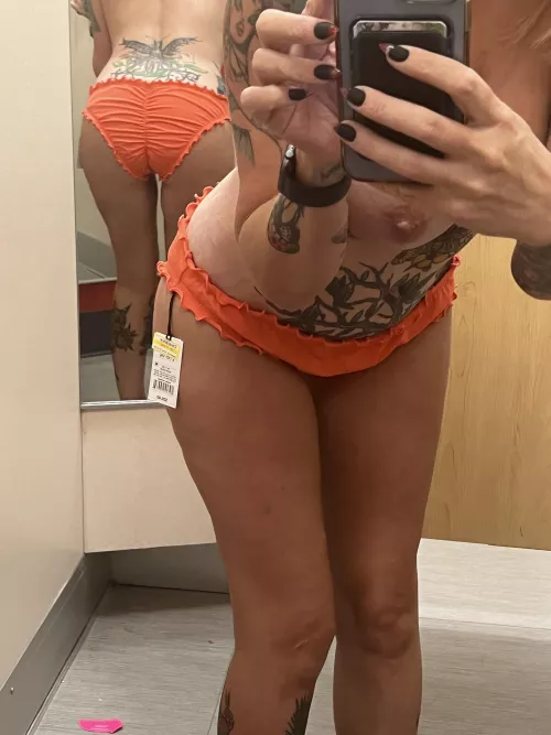 Trying on the clearance bathing suits at Target tonight. How do I look?