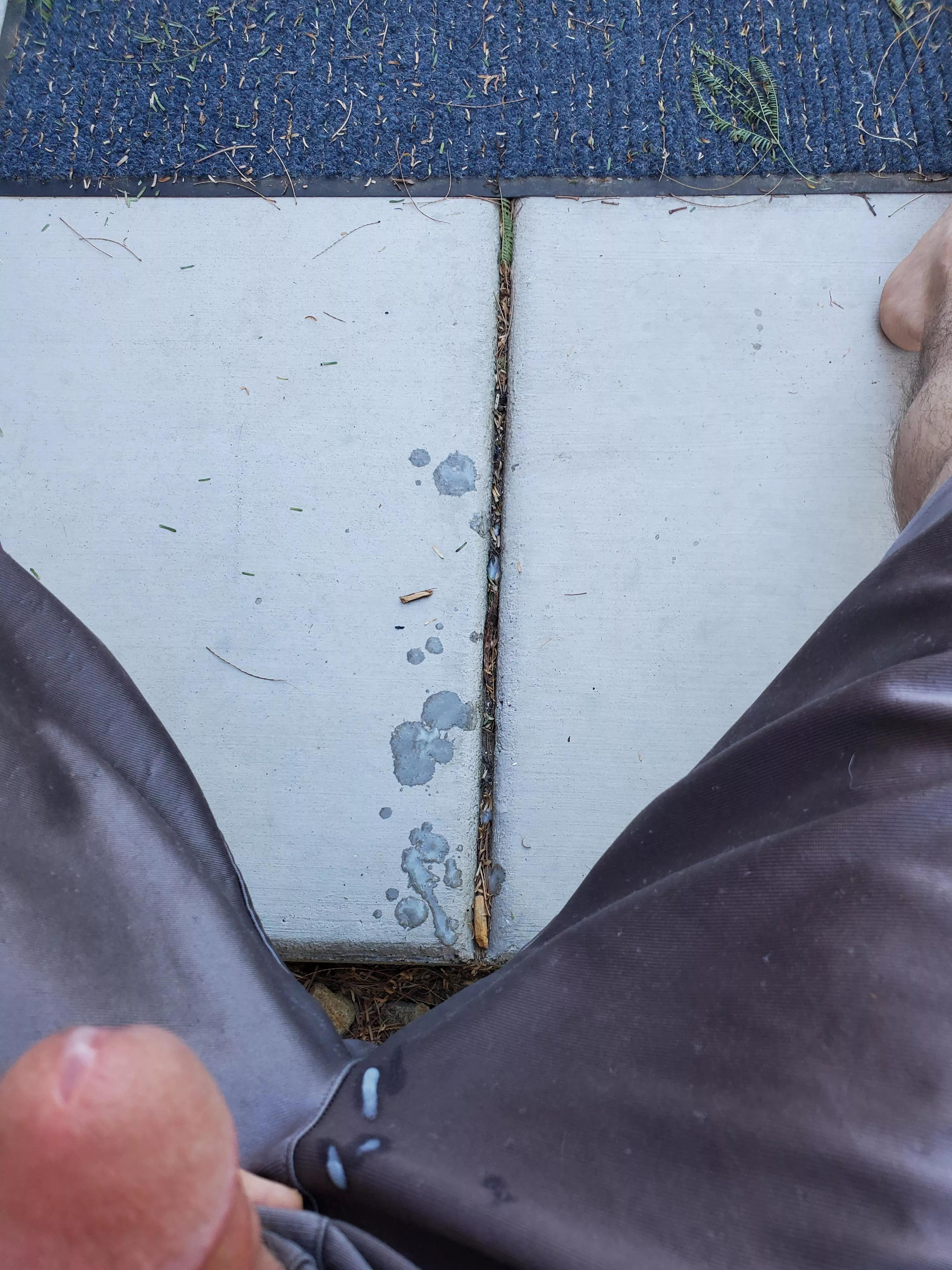 was trying so hard not to get it on my shorts