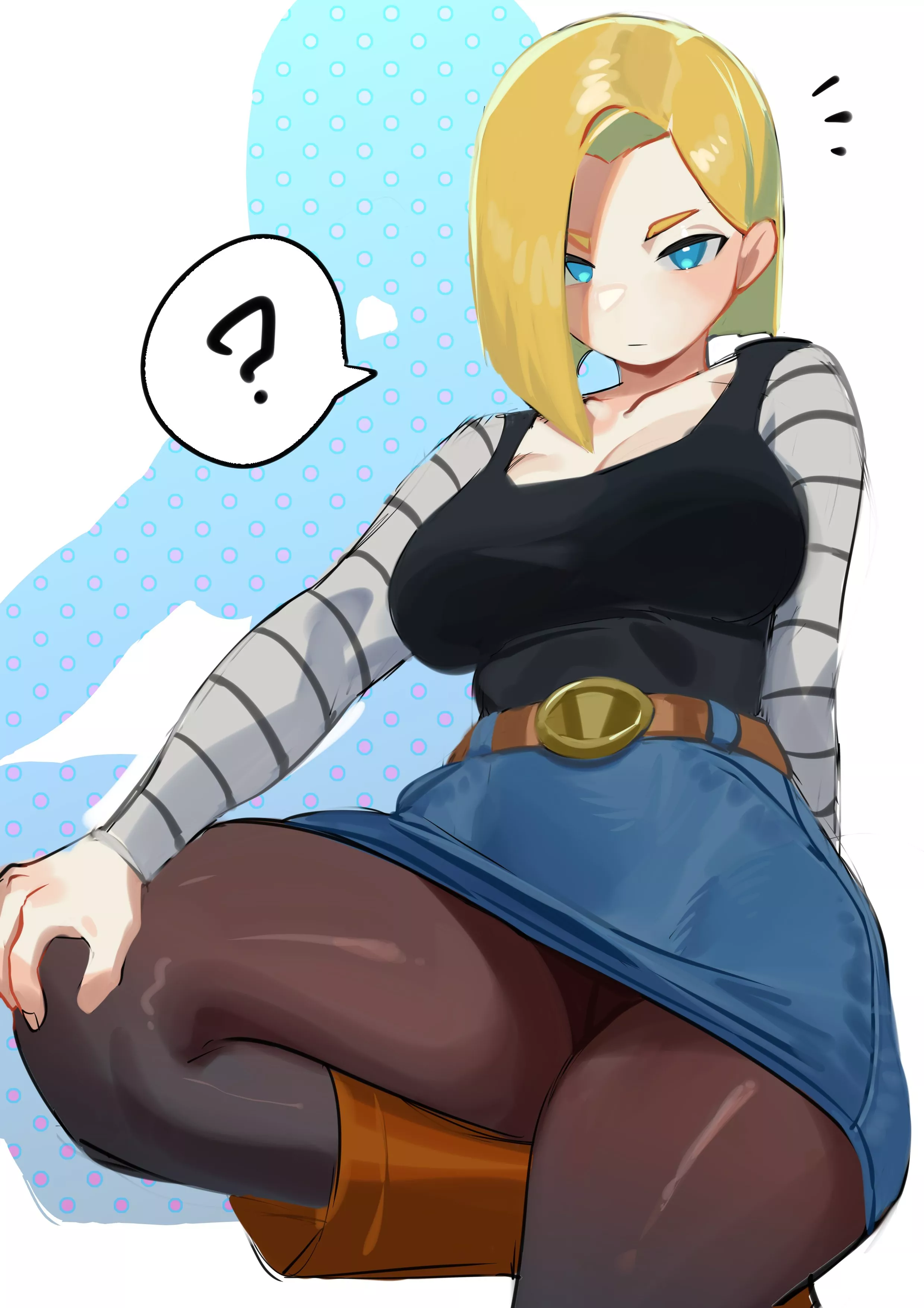 Android 18's thicc thighs are sexy in tights