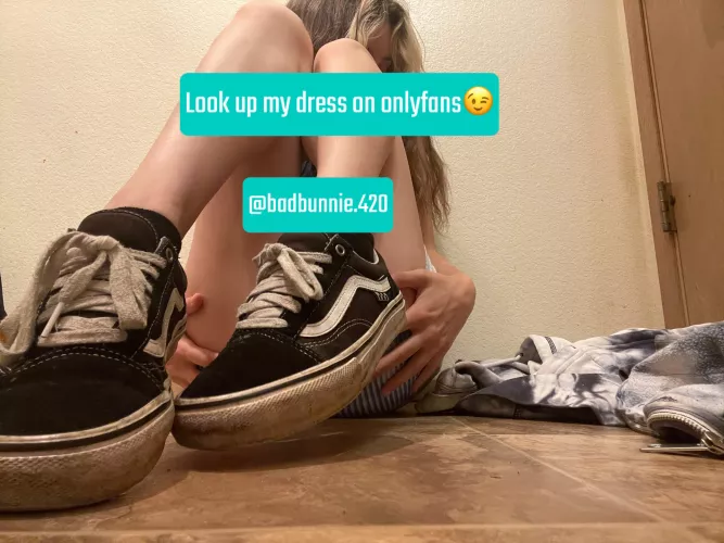 Heard you got a kink for looking up dresses😏 cum find me on my free onlyfans page