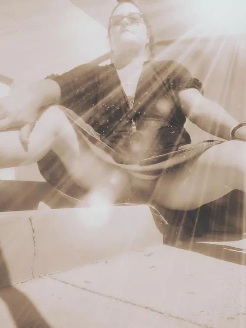 taking a break from work to bask in the sun