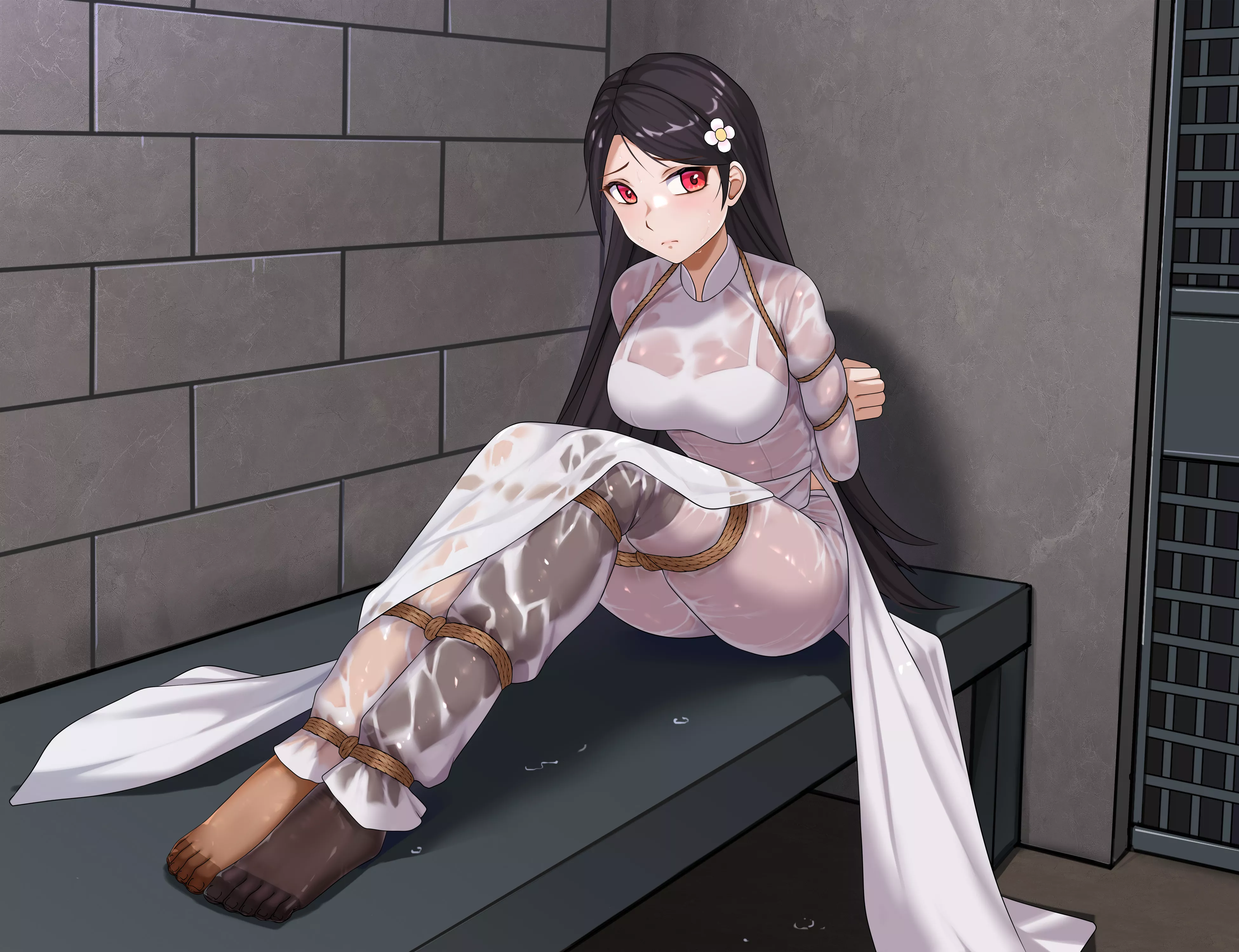 Wow, she is so wet! Someone should help her dry out!